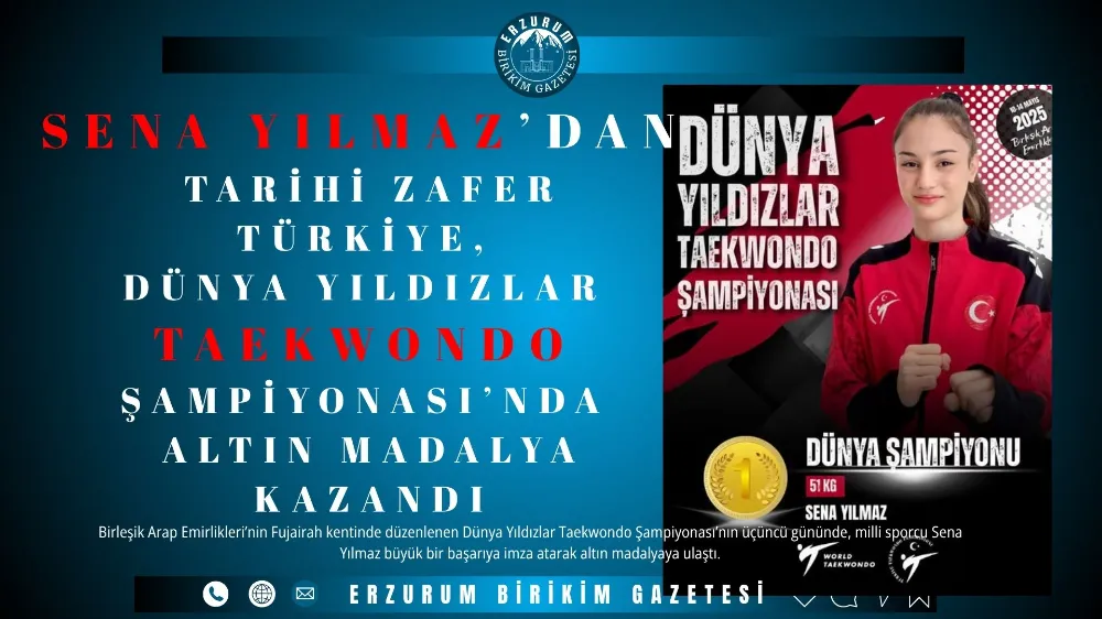 Sena Yılmaz’dan Tarihi Zafer Türkiye, Dünya Yıldızlar Taekwondo Şampiyonası’nda Altın Madalya Kazandı