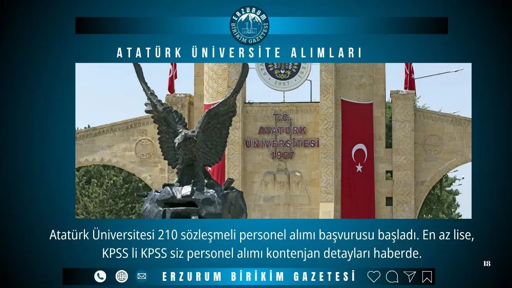 ATATÜRK ÜNİVERSİTE ALIMLARI