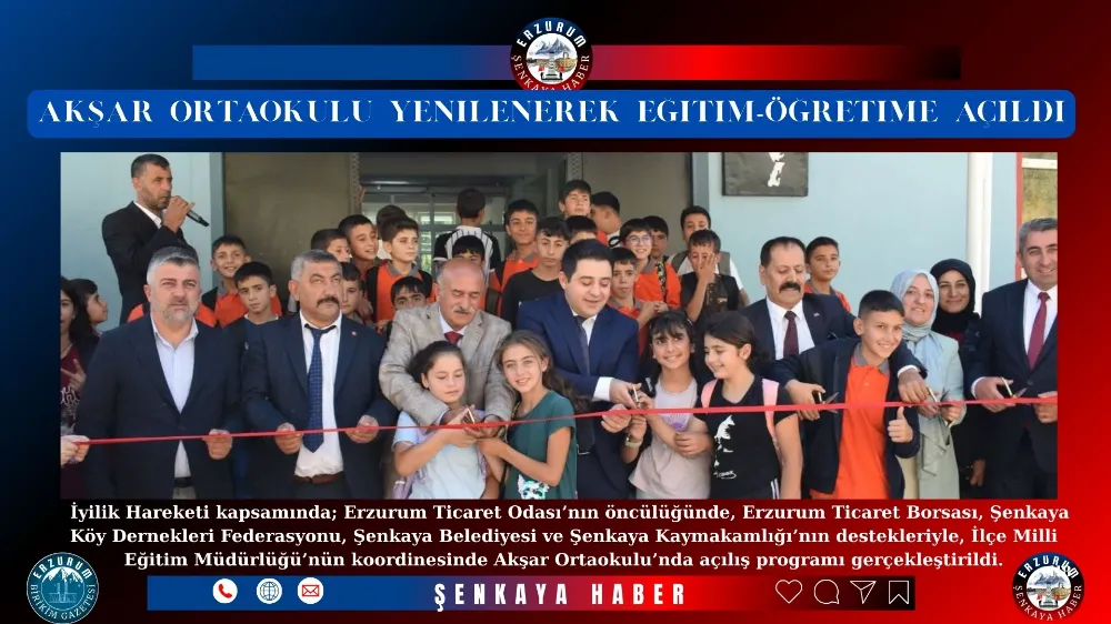 Akşar Ortaokulu Yenilenerek Eğitim-Öğretime Açıldı